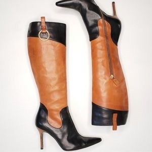 DOLCE & GABBANA LEATHER RIDING BOOTS